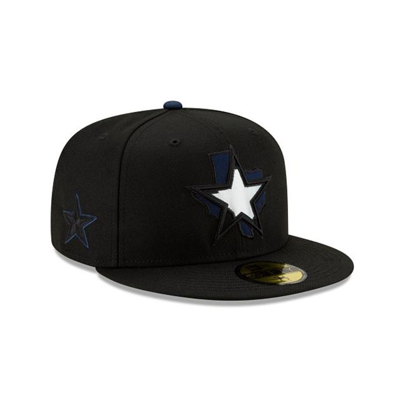 NFL Dallas Cowboys State Logo Reflect 59Fifty Fitted (CRN6168) - Black New Era Caps